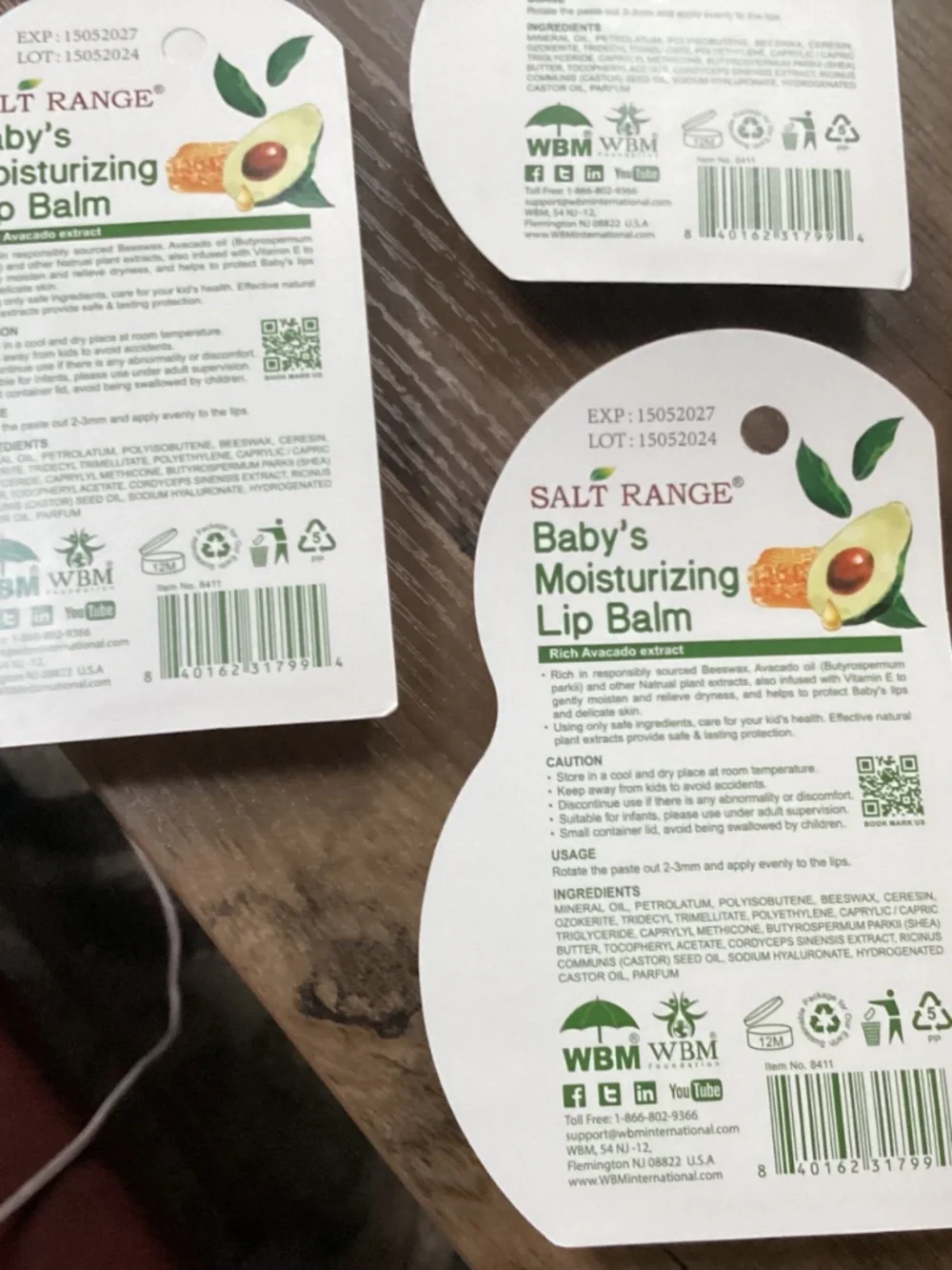 Salt Range Baby Moisturizing Lip Balm Bundle 4 packs (8 lip balm) NEW